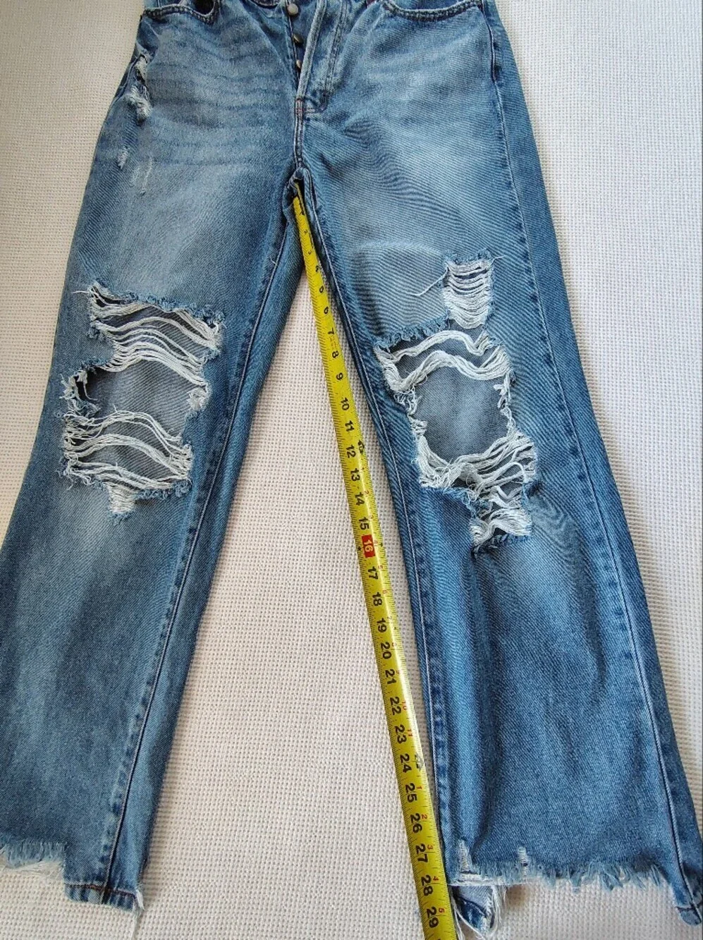 Cello Blue Distressed Wide-Leg Women's Jeans Size 11